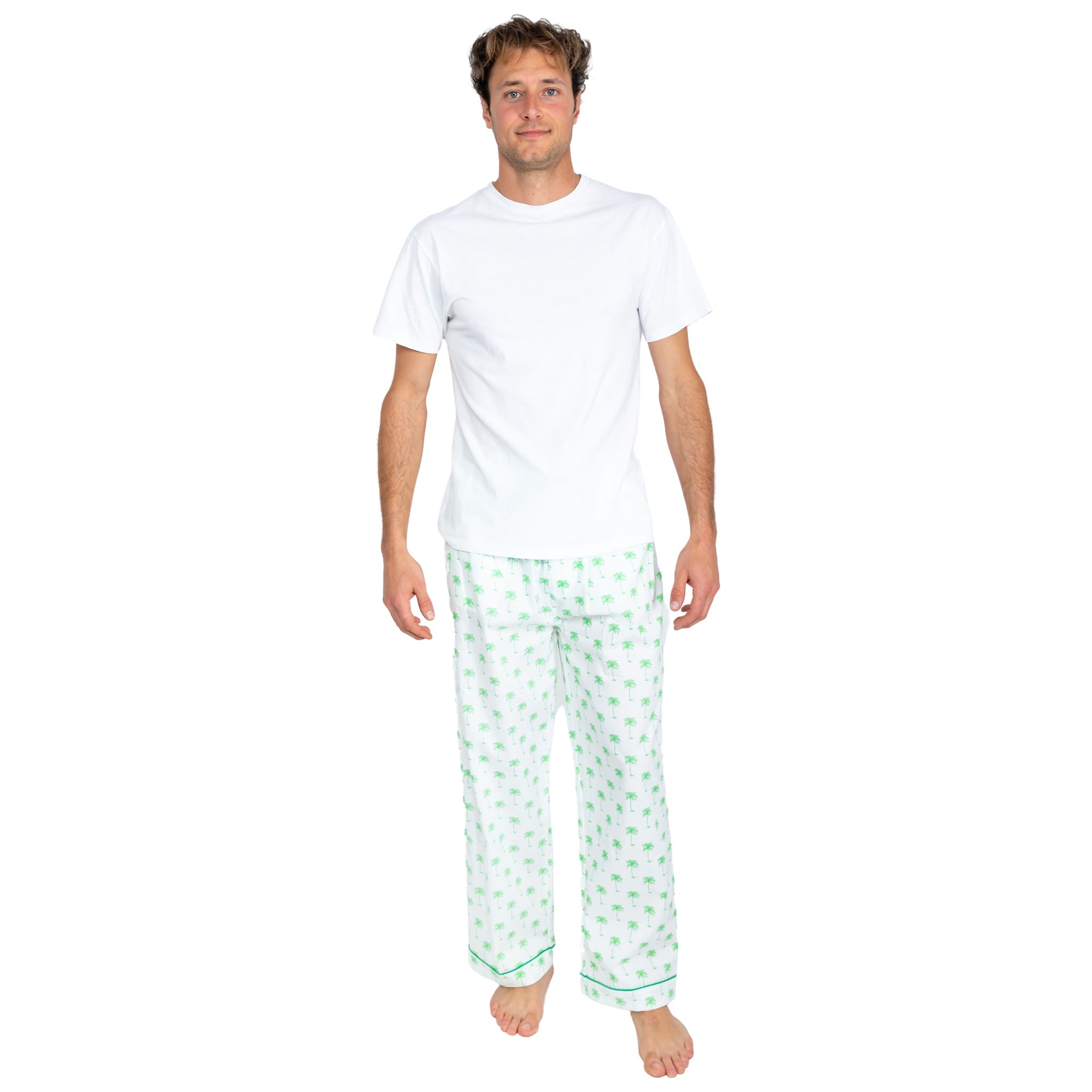 Men's Green Palm Tree Pj Pants