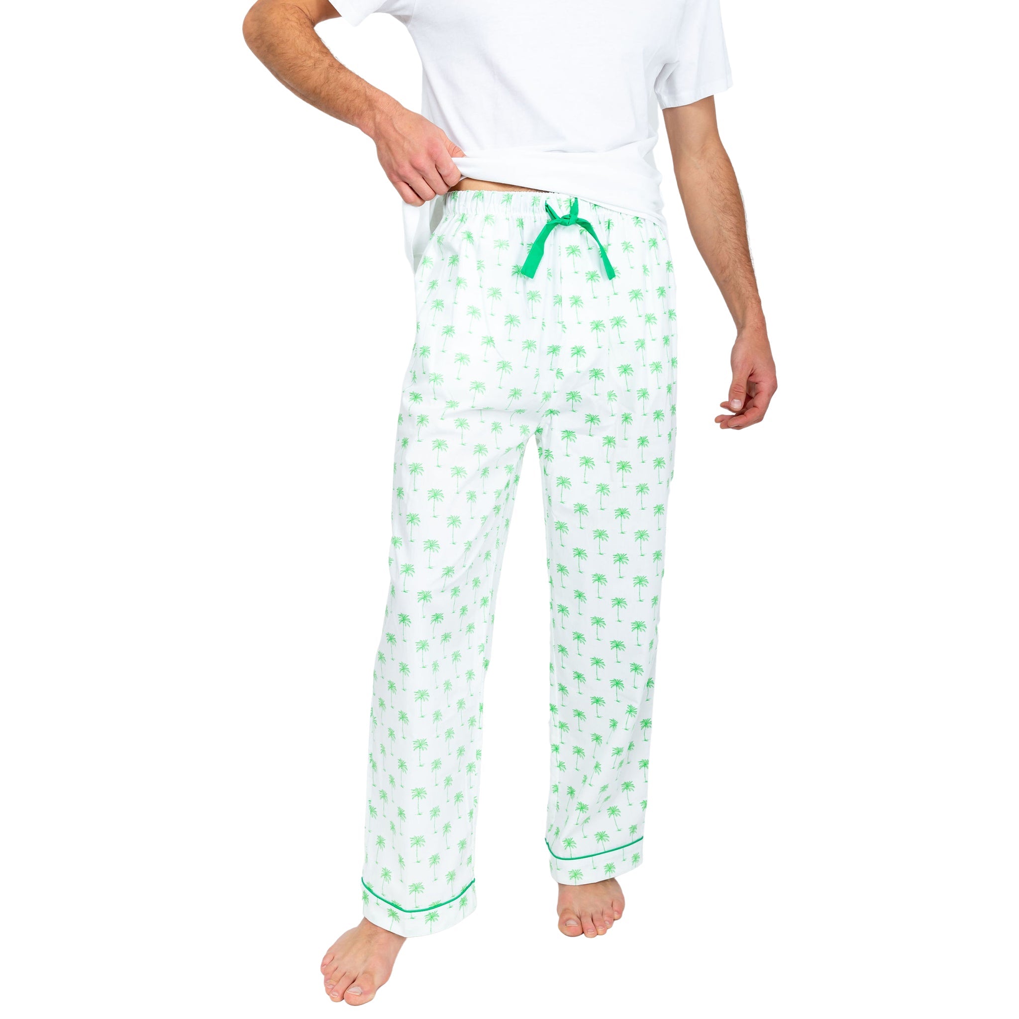 Men's Green Palm Tree Pj Pants