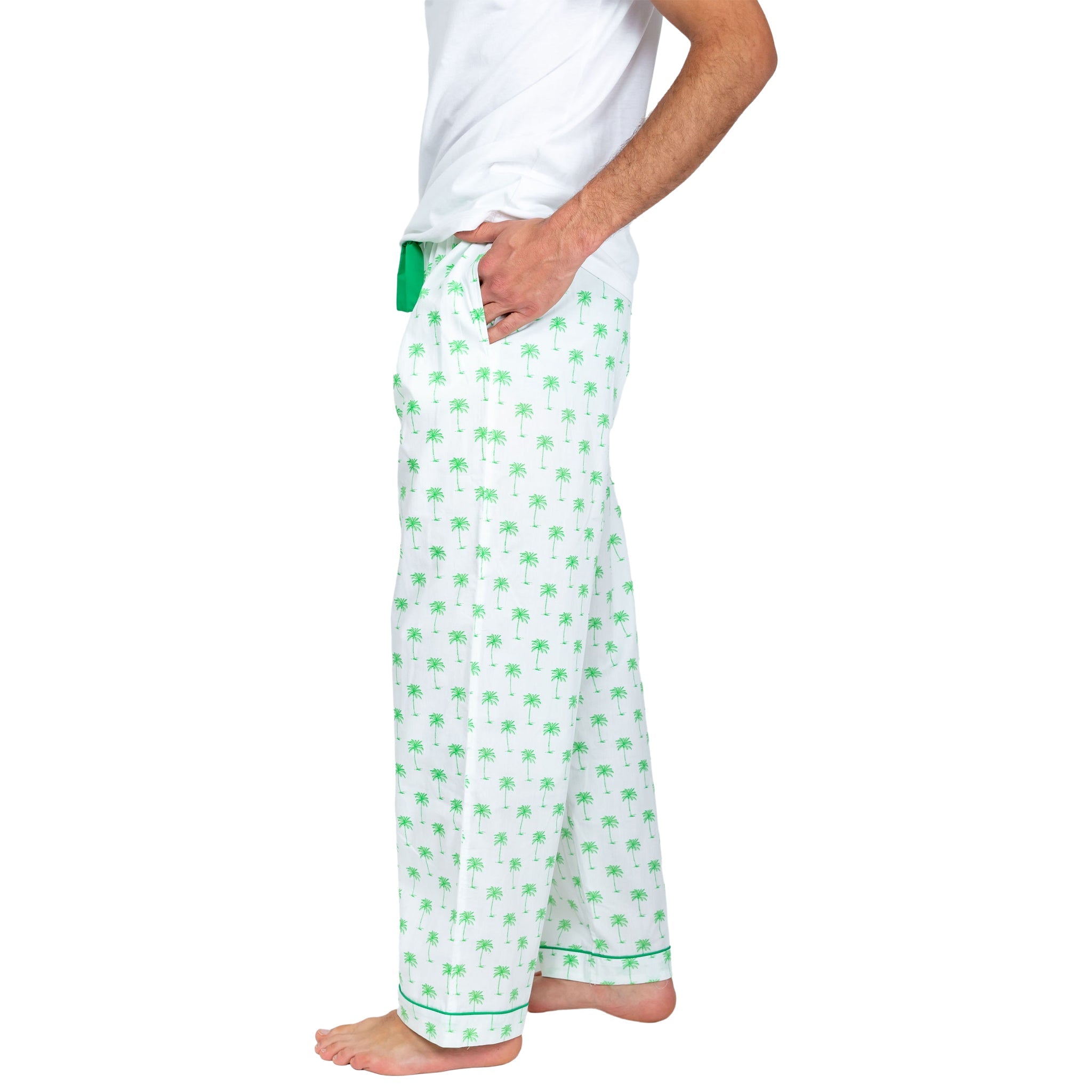 Men's Green Palm Tree Pj Pants