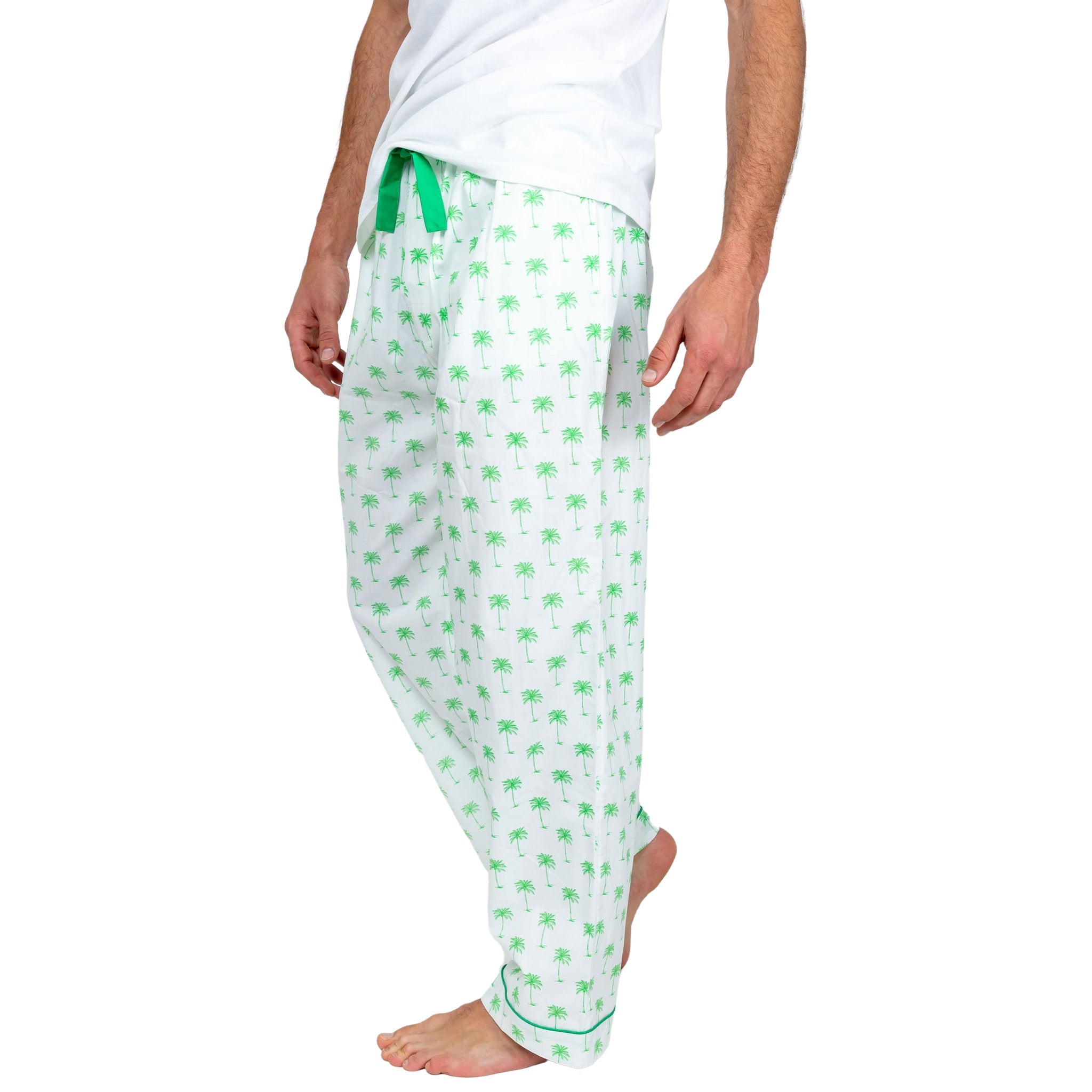 Men's Green Palm Tree Pj Pants