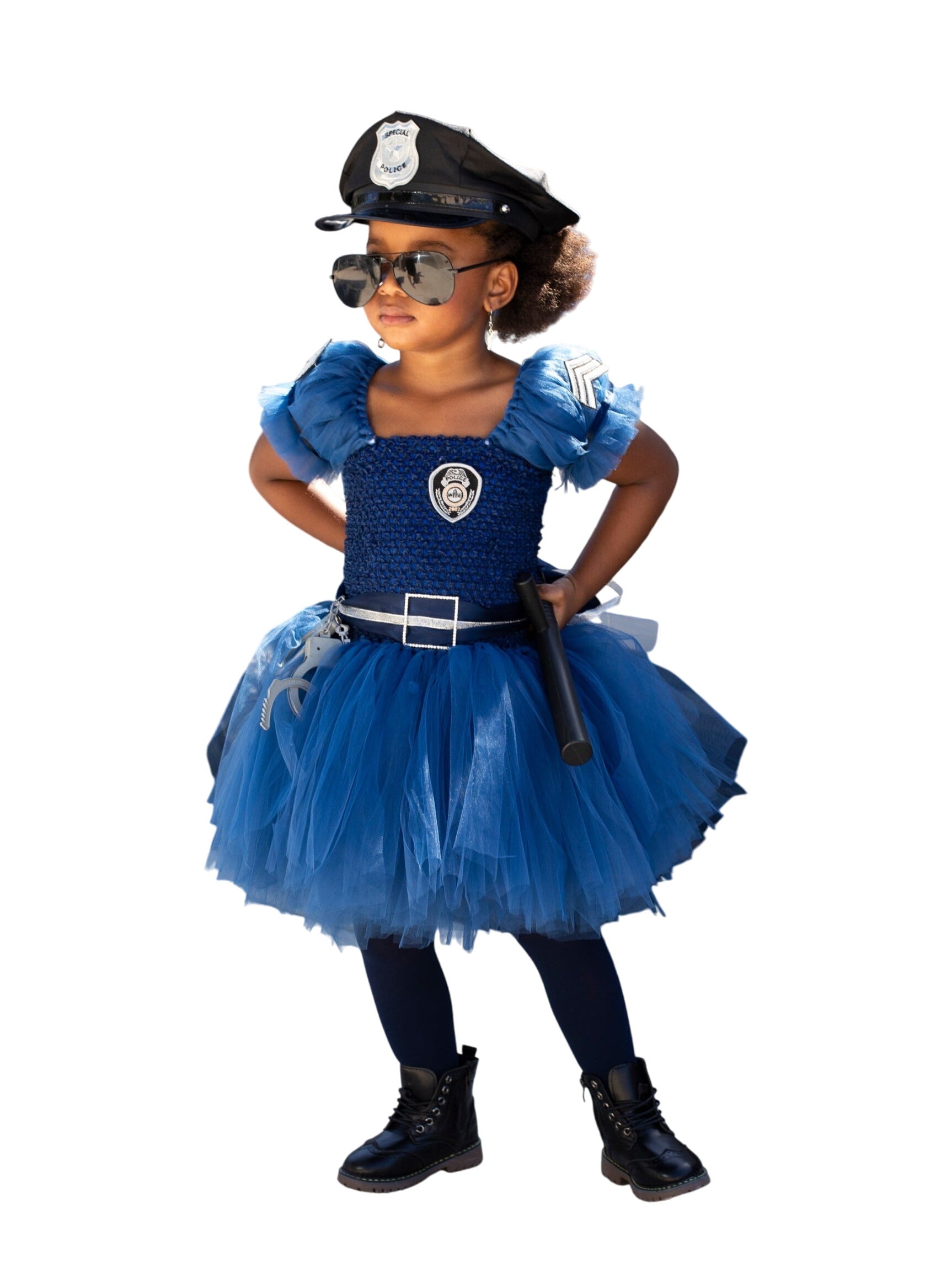 Girls Police Officer Inspired Costume Dress