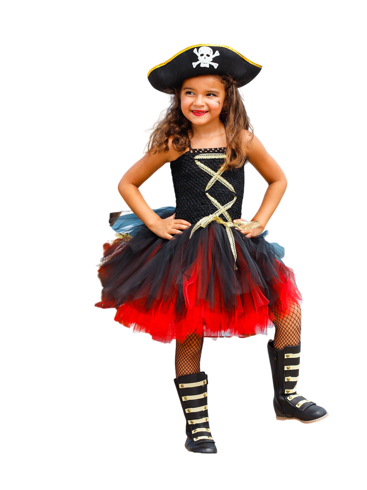 Girls Pirate Captain Tutu Costume Dress