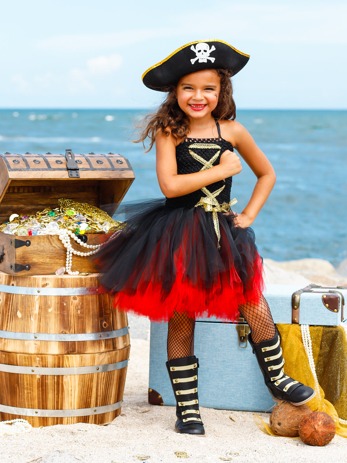 Girls Pirate Captain Tutu Costume Dress