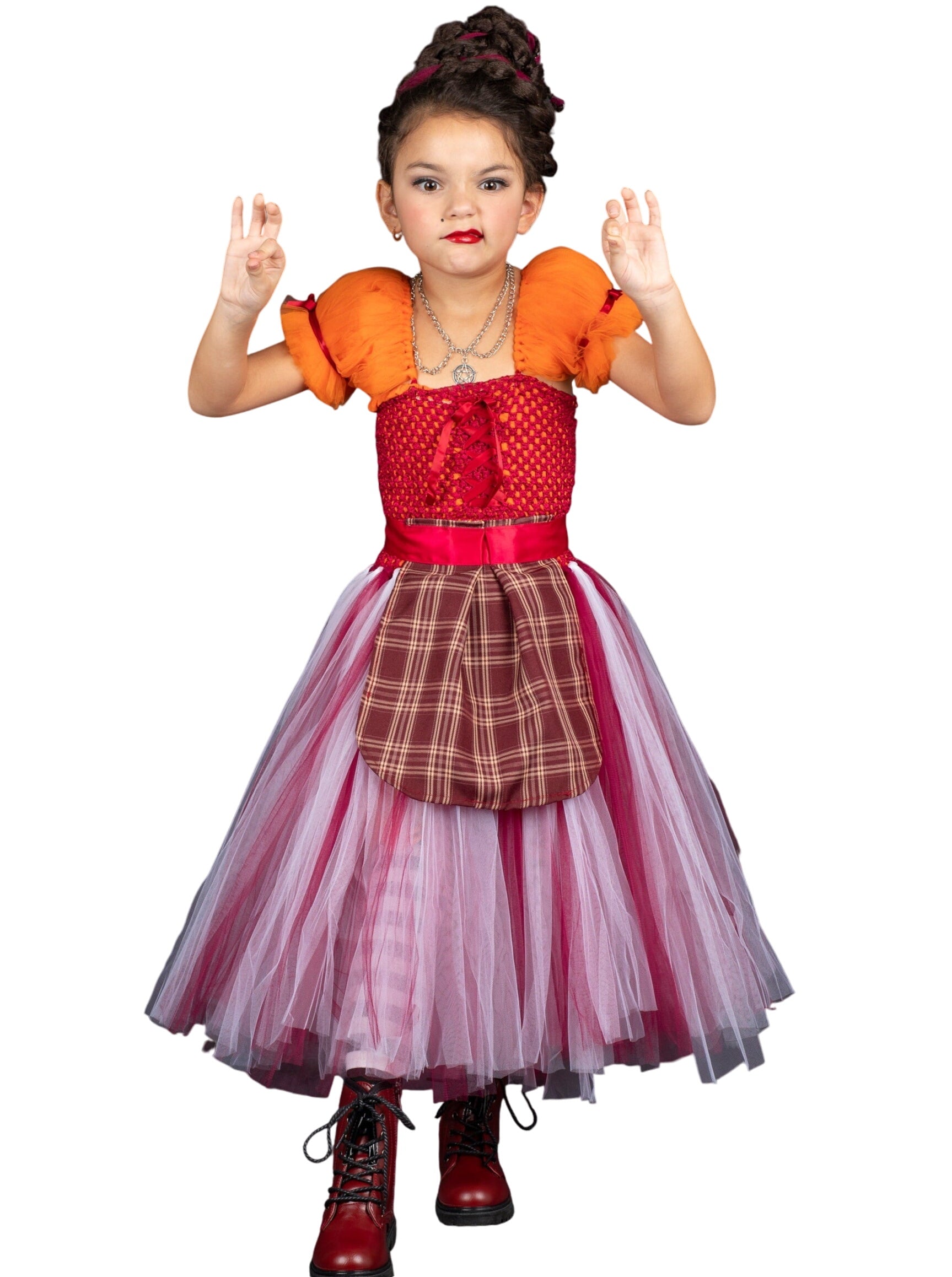 Girls Mary Sanderson Witch Tutu Costume Dress