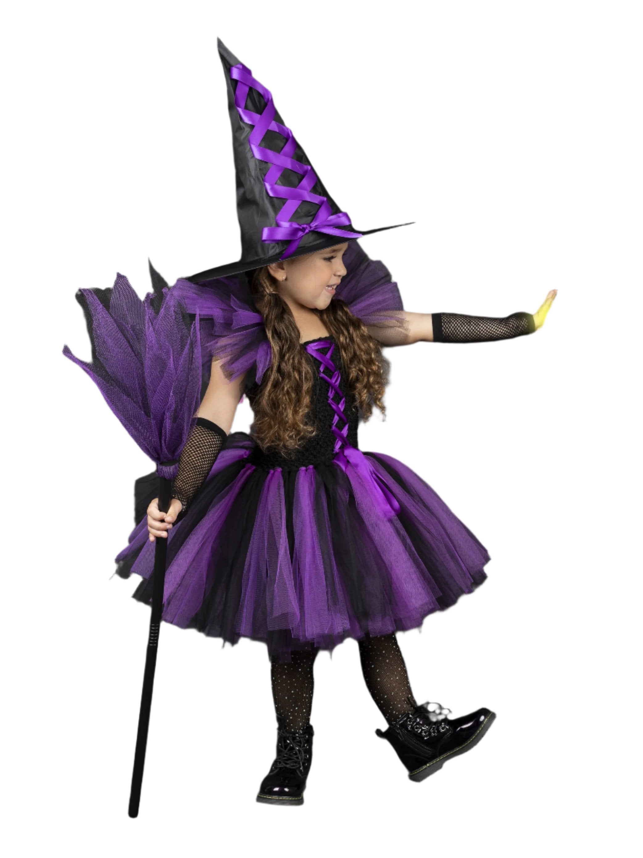 Girls Deluxe Witch Trio Tutu Costume Dress