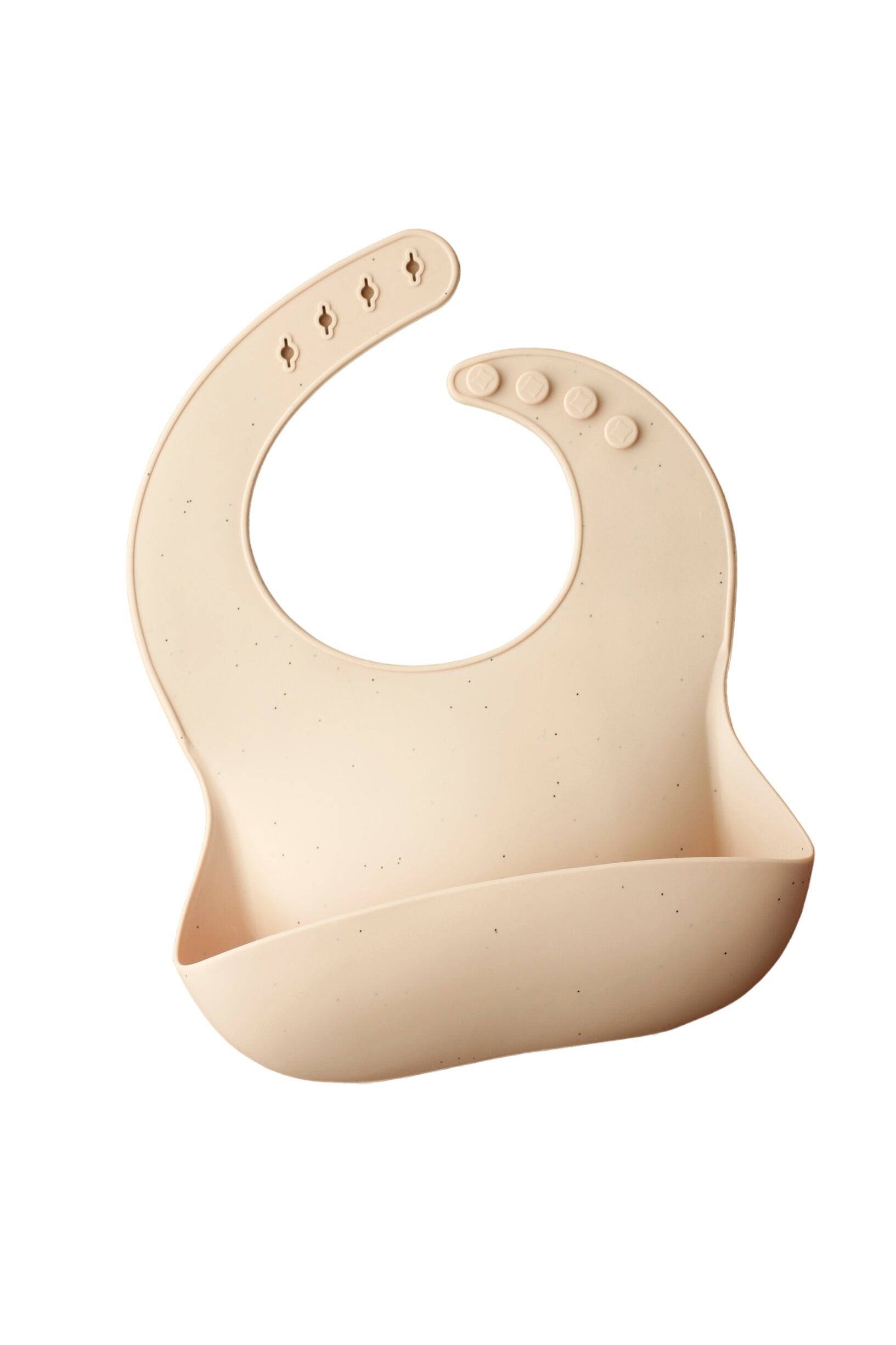 Silicone Bib - Speckle Creamy Peach