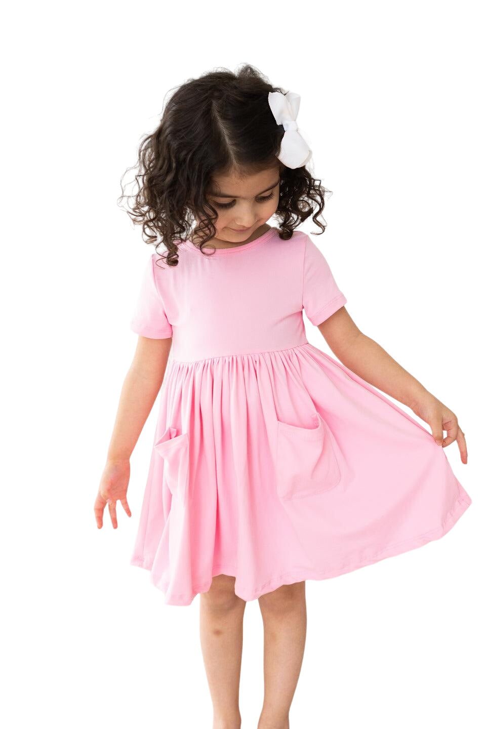 Bubblegum Pink S/s Pocket Twirl Dress