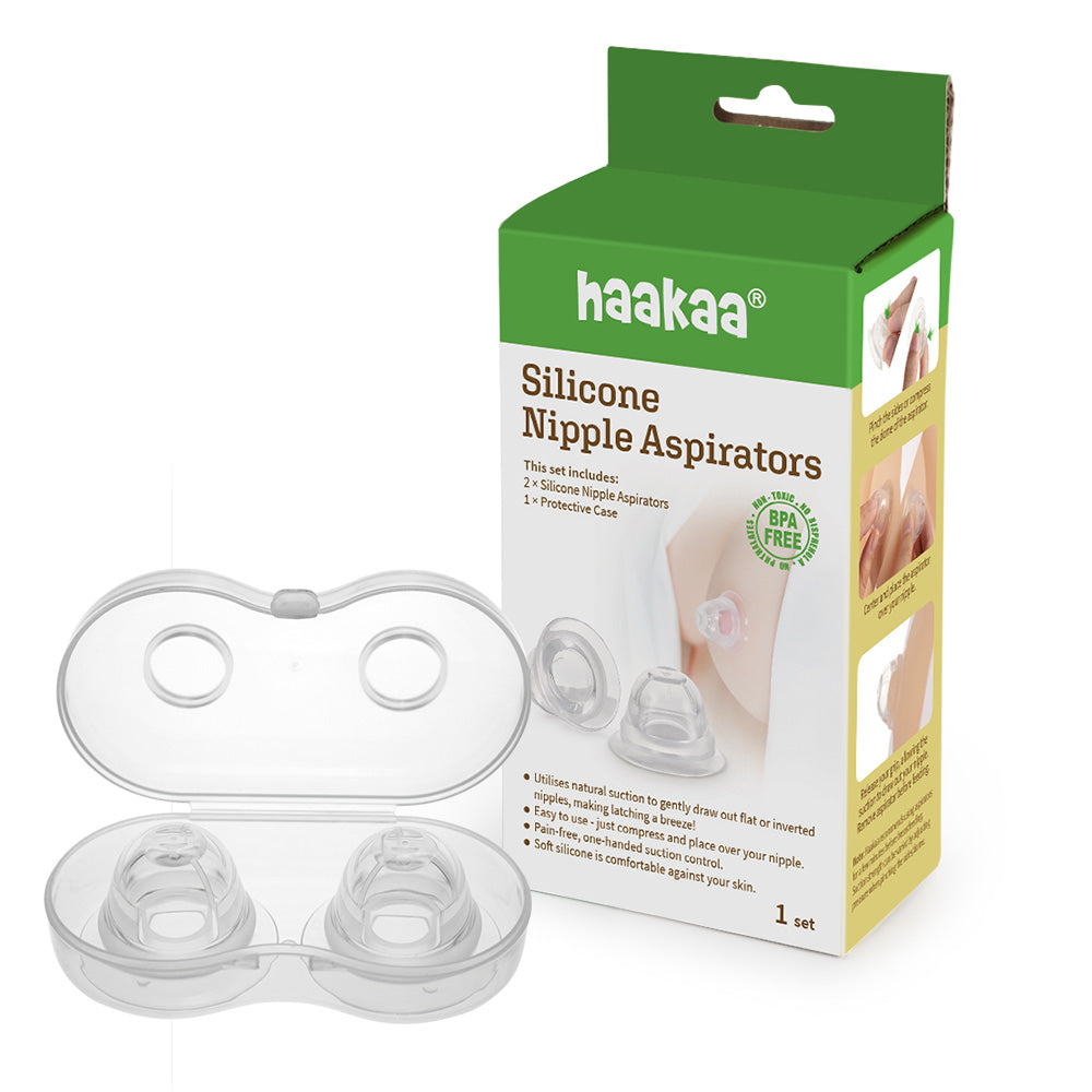 Haakaa Silicone Inverted Nipple Aspirators, 2 Pk