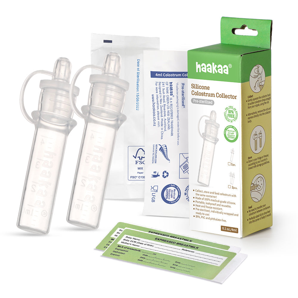 Haakaa Silicone Colostrum Collectors 4 Ml, 2 Pk (pre-sterilized)