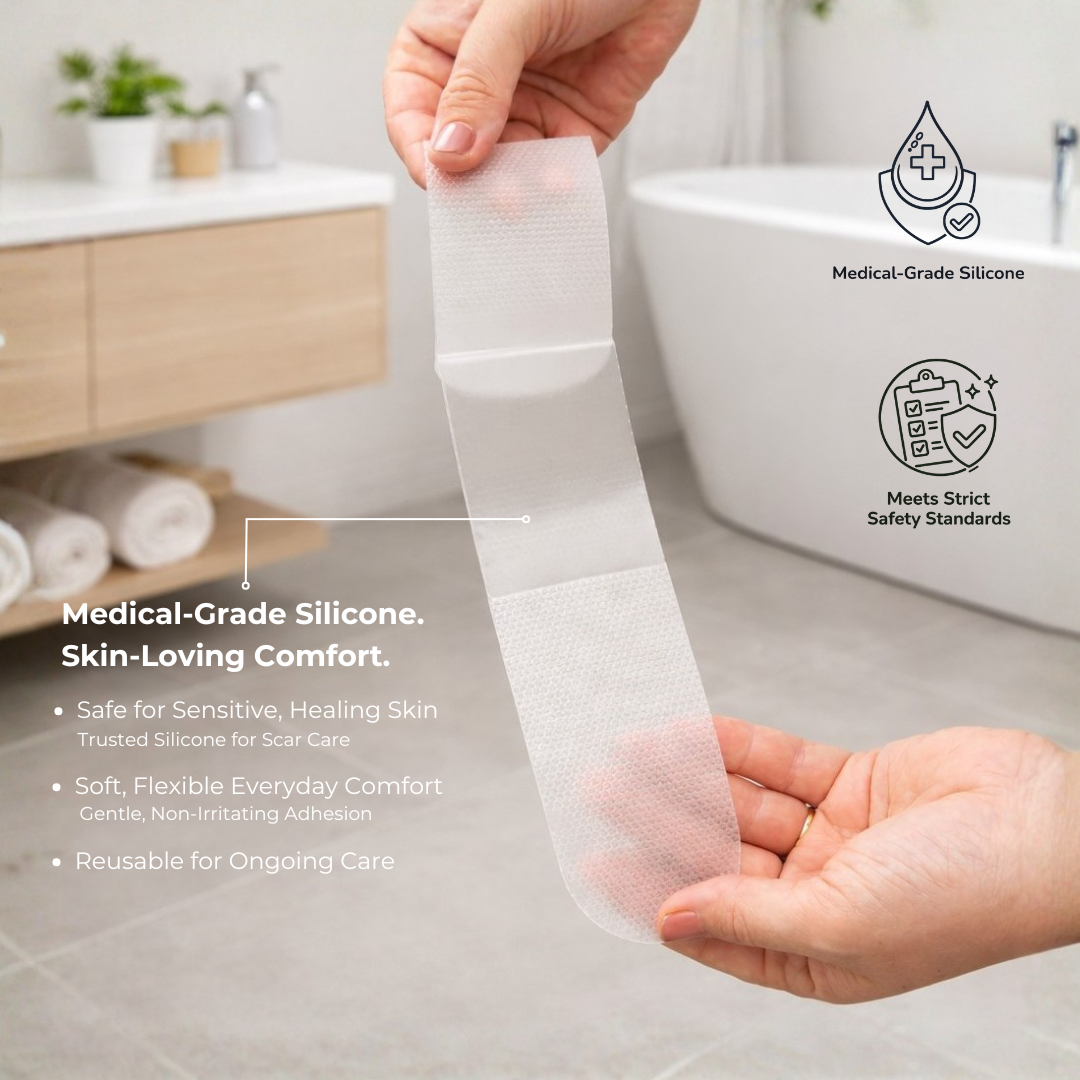 Haakaa Mom C-section Scar Silicone Patches - 6-pk (3 X 0.5mm + 3 X 1mm)