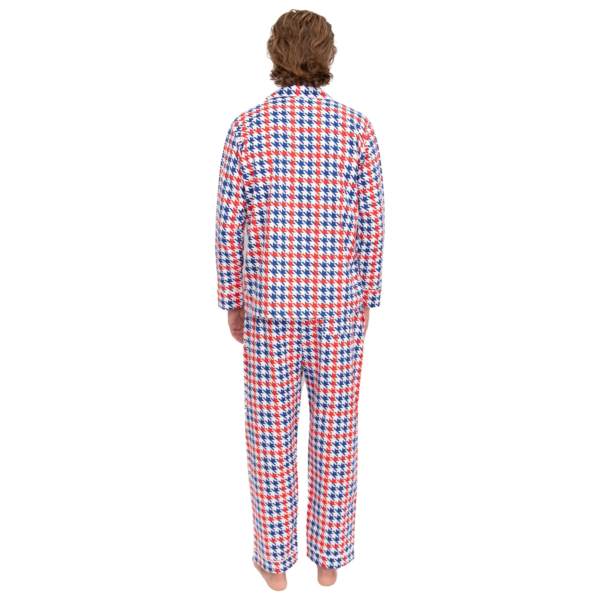 Men's Houndstooth Flannel Long Set