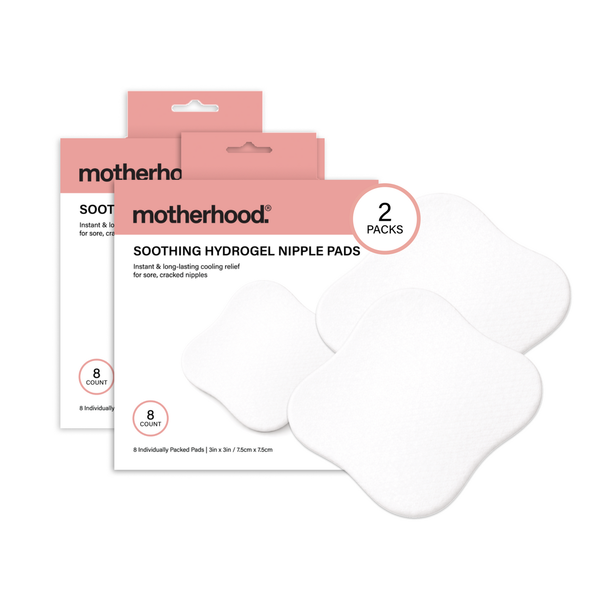 Motherhood Collection Cooling Nipple Pads For Breastfeeding – Soothing Hydrogel Relief For Sensitive Skin (8 Pack)
