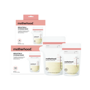 Motherhood Collection Breastmilk Freezer Storage Bags – Safe, Leak-proof & Easy-store Milk Bags (3 Oz & 6 Oz)