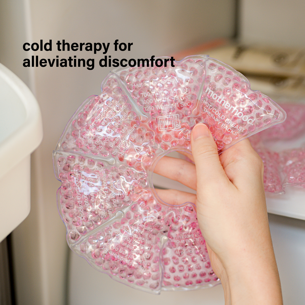 Motherhood Collection Hot & Cold Gel Packs For Engorgement Relief, Pumping Support & Postpartum Care – Reusable, Fits Pump Flanges (2 Pack)