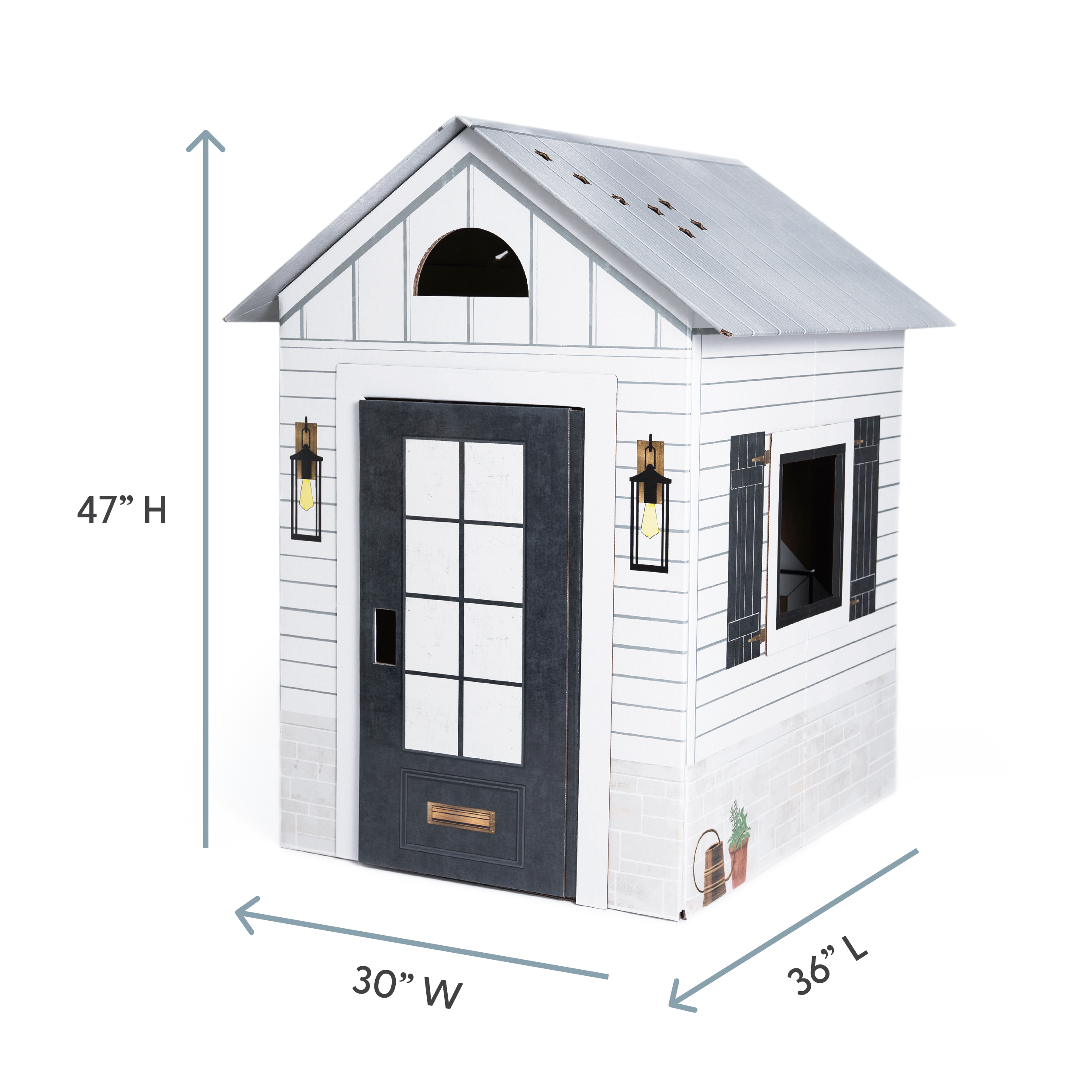 Modern Farmhouse - Cardboard Playhouse