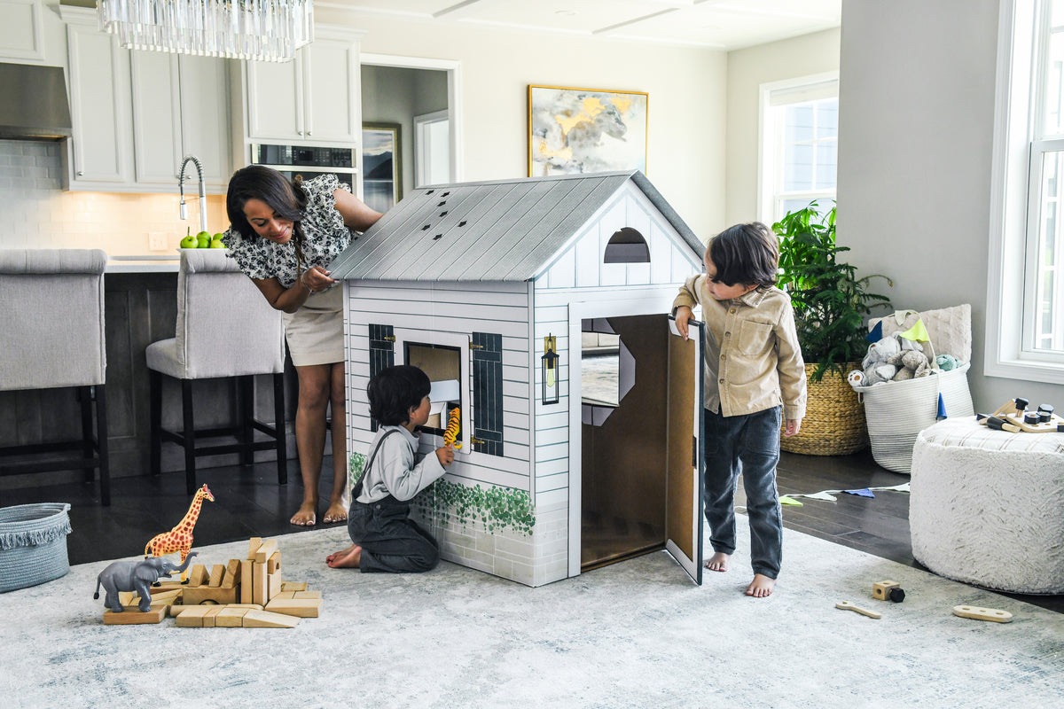 Modern Farmhouse - Cardboard Playhouse