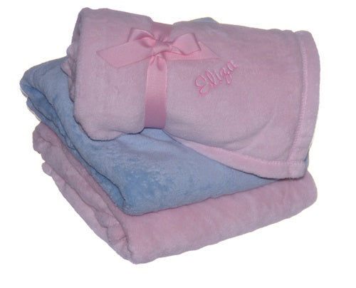 Personalized Plush Micro Fleece Baby Blanket