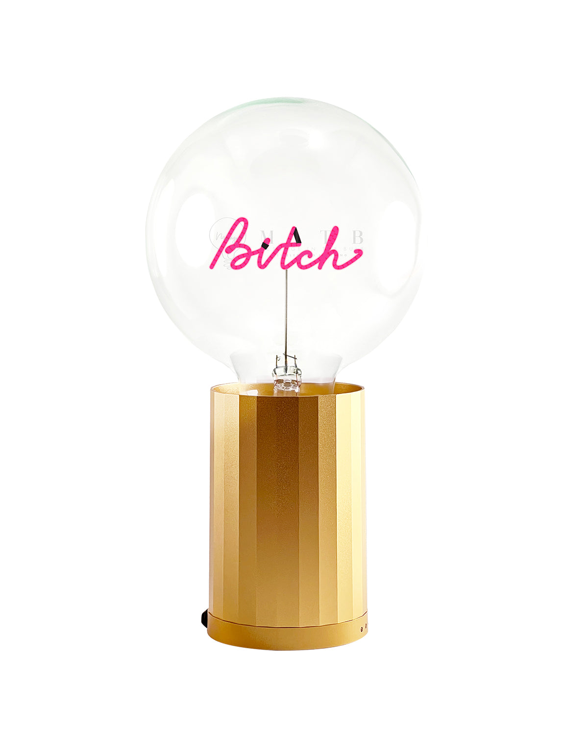 Mitb Bulb Bitch Red  With Base Table Lamp Portable