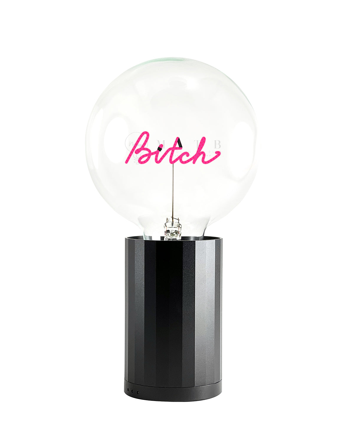 Mitb Bulb Bitch Red  With Base Table Lamp Portable