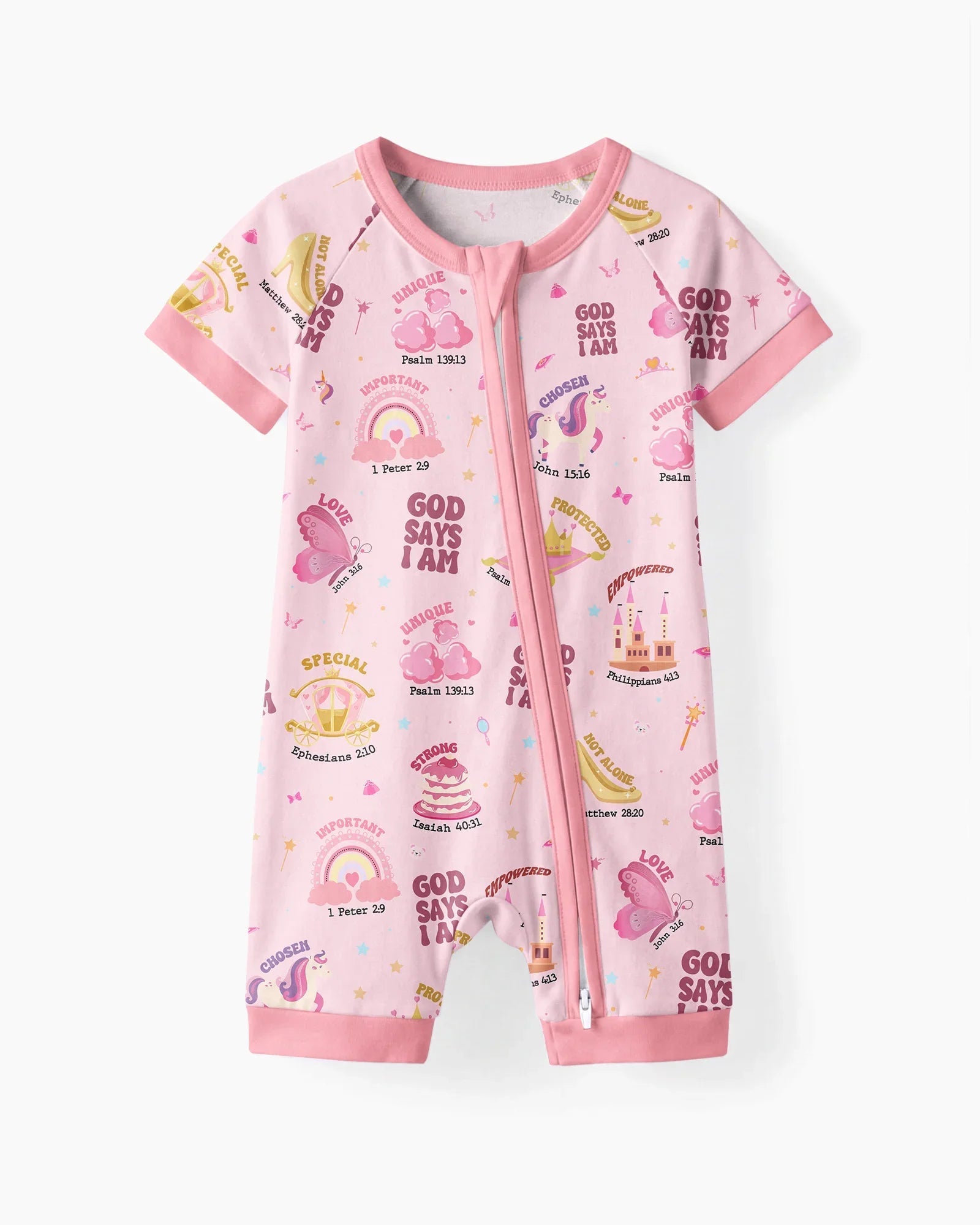 God Says I Am Girl Bamboo Shorty Zippy