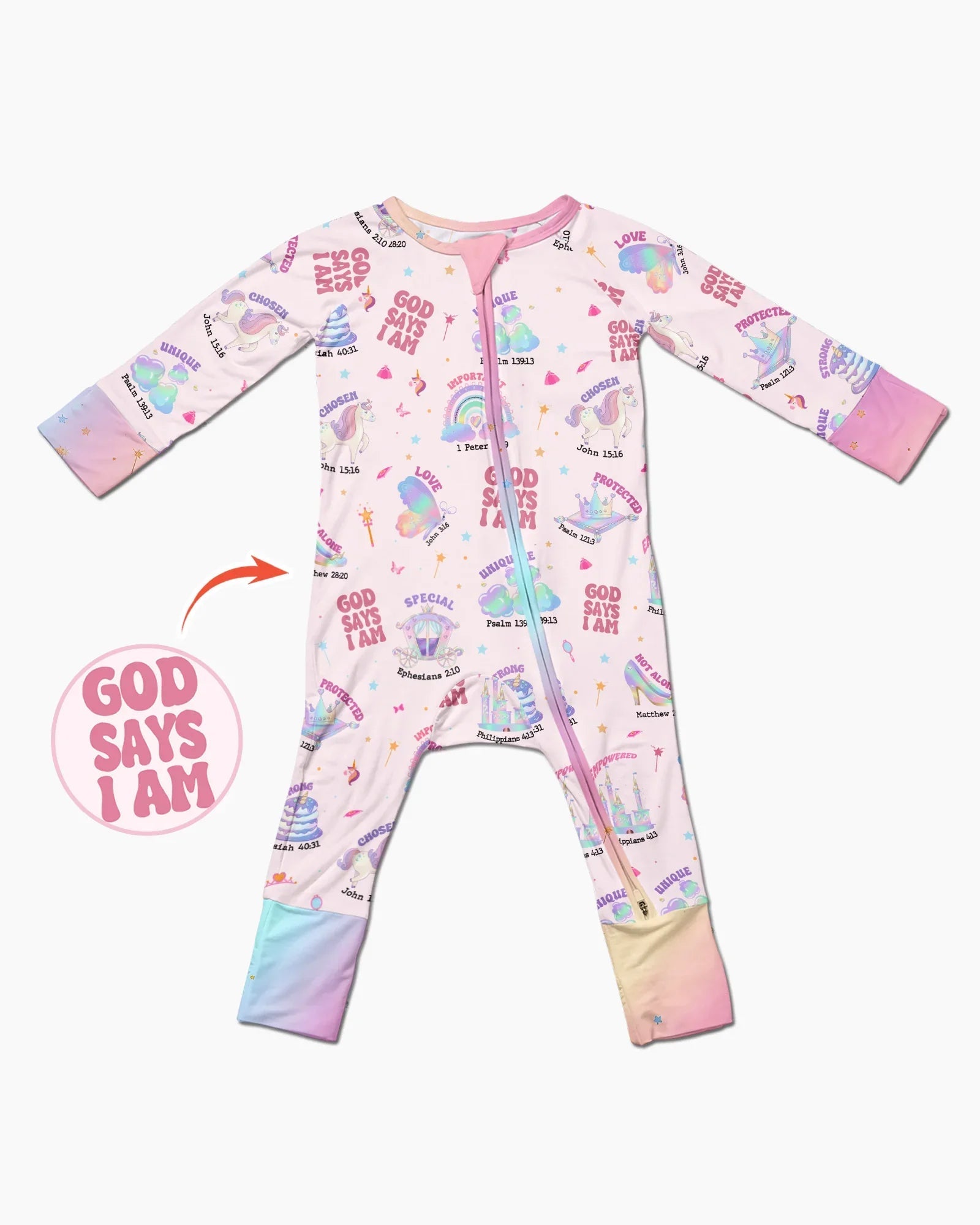 God Says I Am Girl Bamboo Convertible Zippy