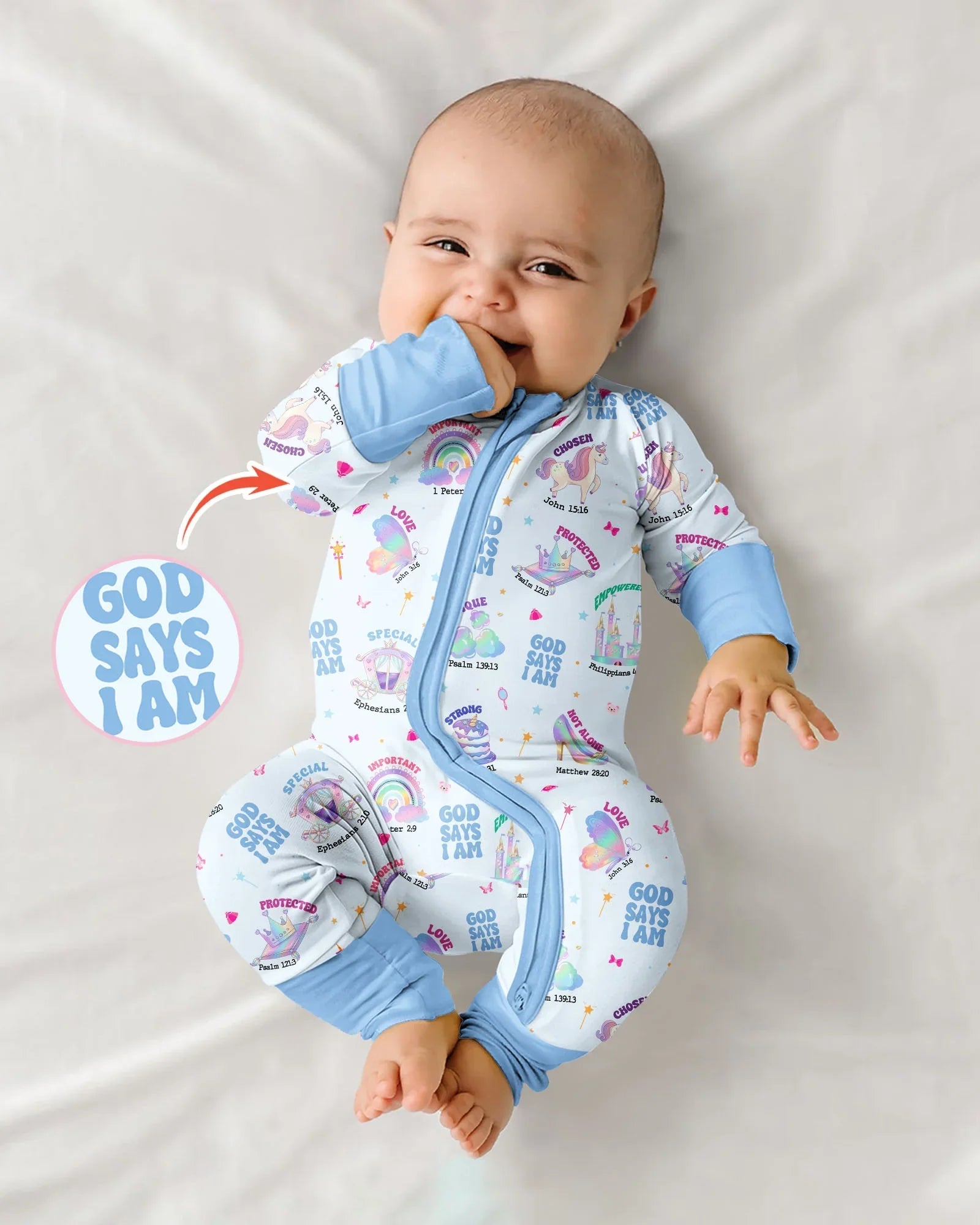 God Says I Am Girl Bamboo Convertible Zippy