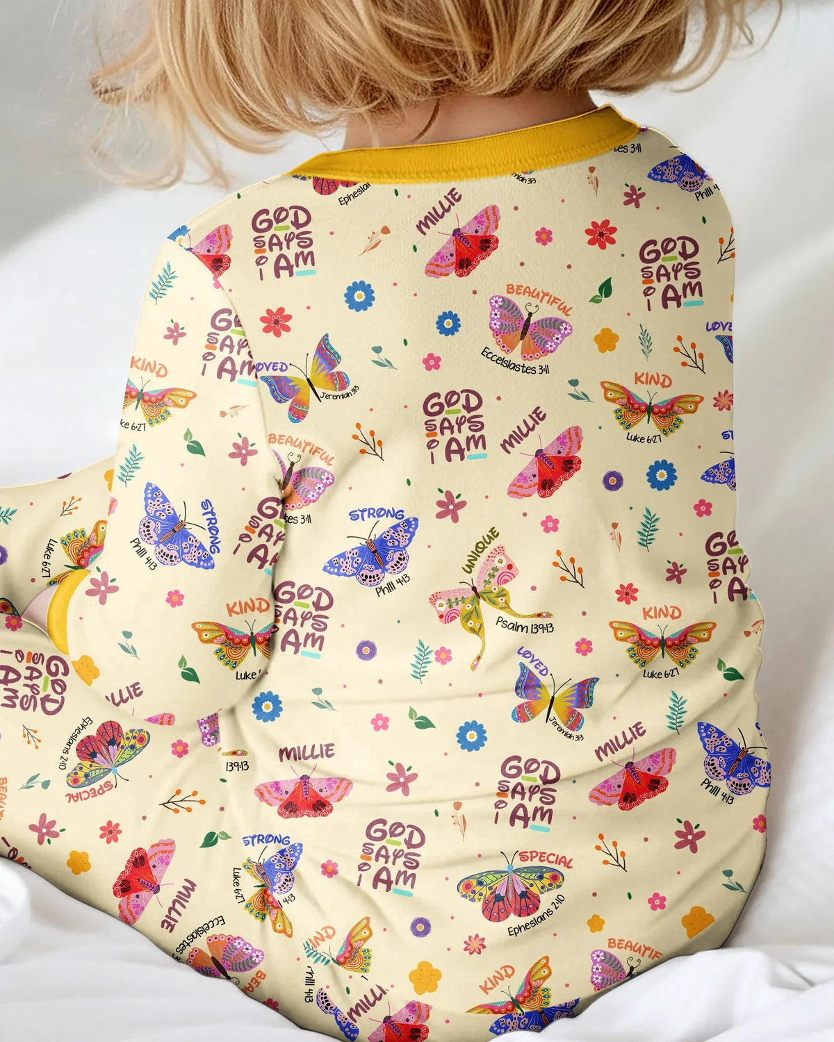 Custom Name God Says I Am Butterfly Bamboo Convertible Zippy