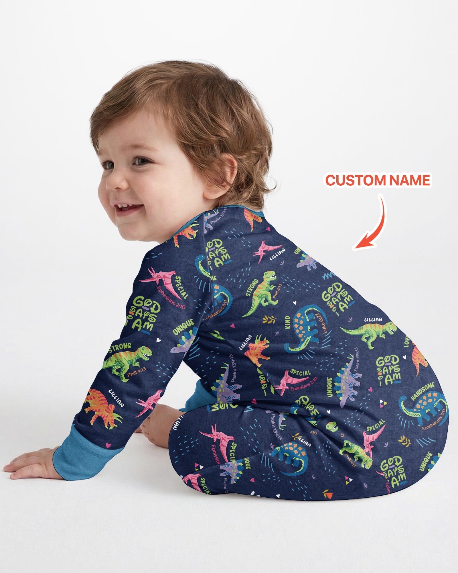 Custom Name God Says I Am Dinosaur Bamboo Convertible Zippy