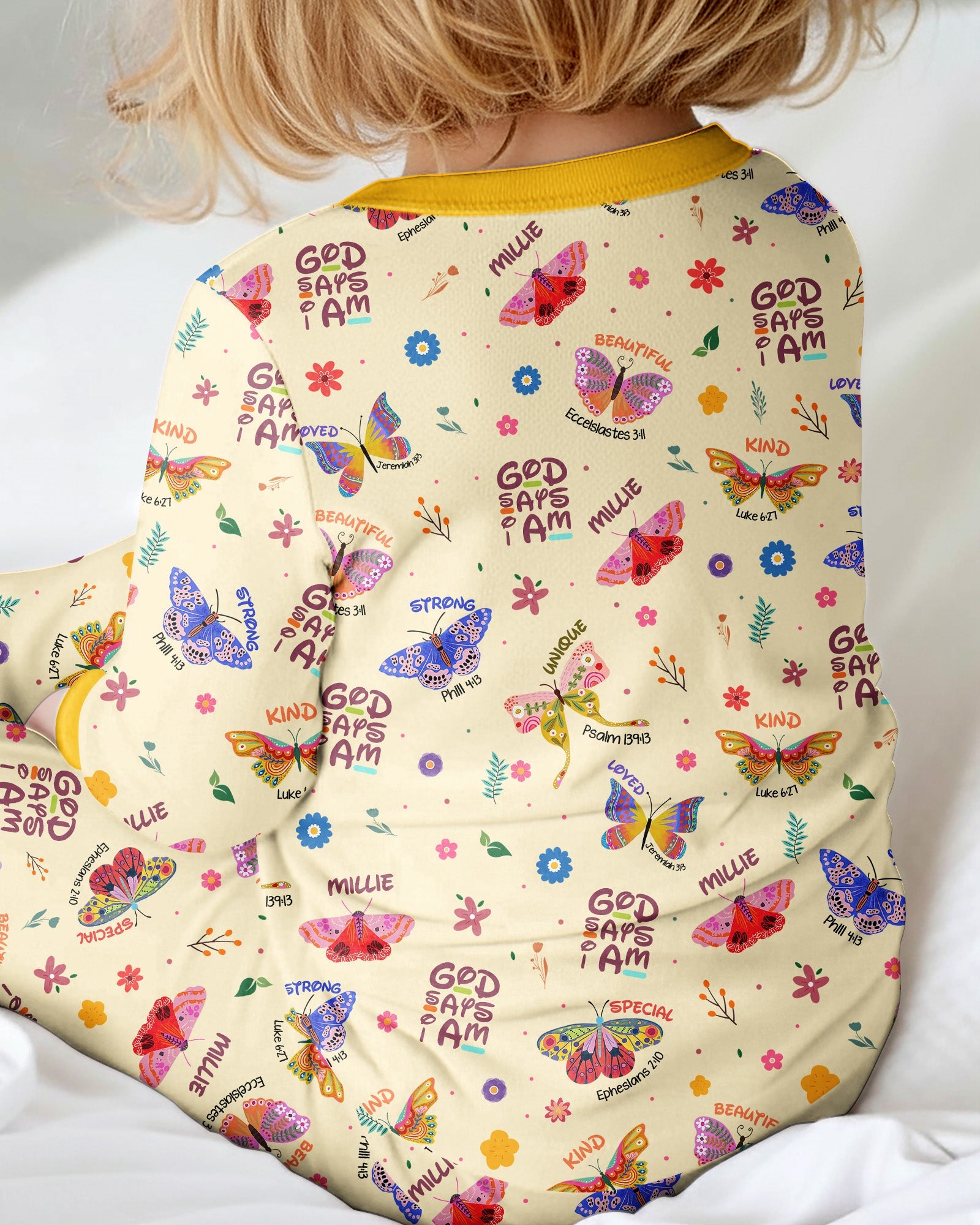 Custom Name God Says I Am Butterfly Bamboo Convertible Zippy