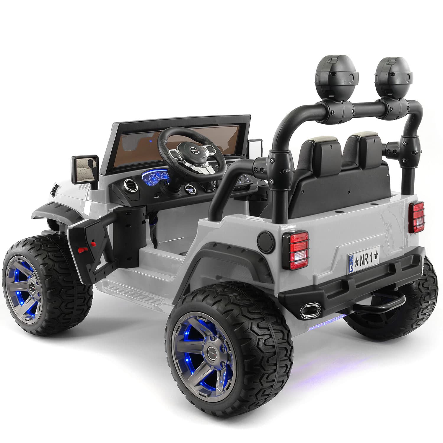 Trail Explorer 24v Kids Ride-on Car Truck With R/c Parental Remote | Gray
