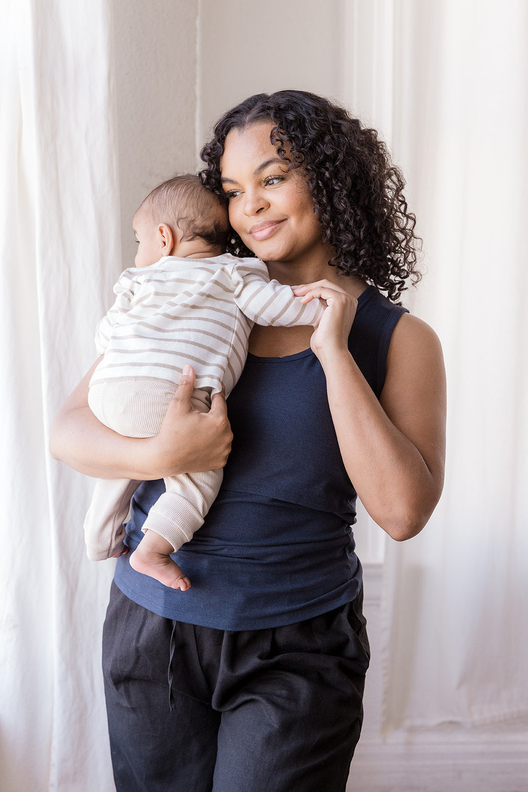 Everywhere Breastfeeding Tank Top - Navy