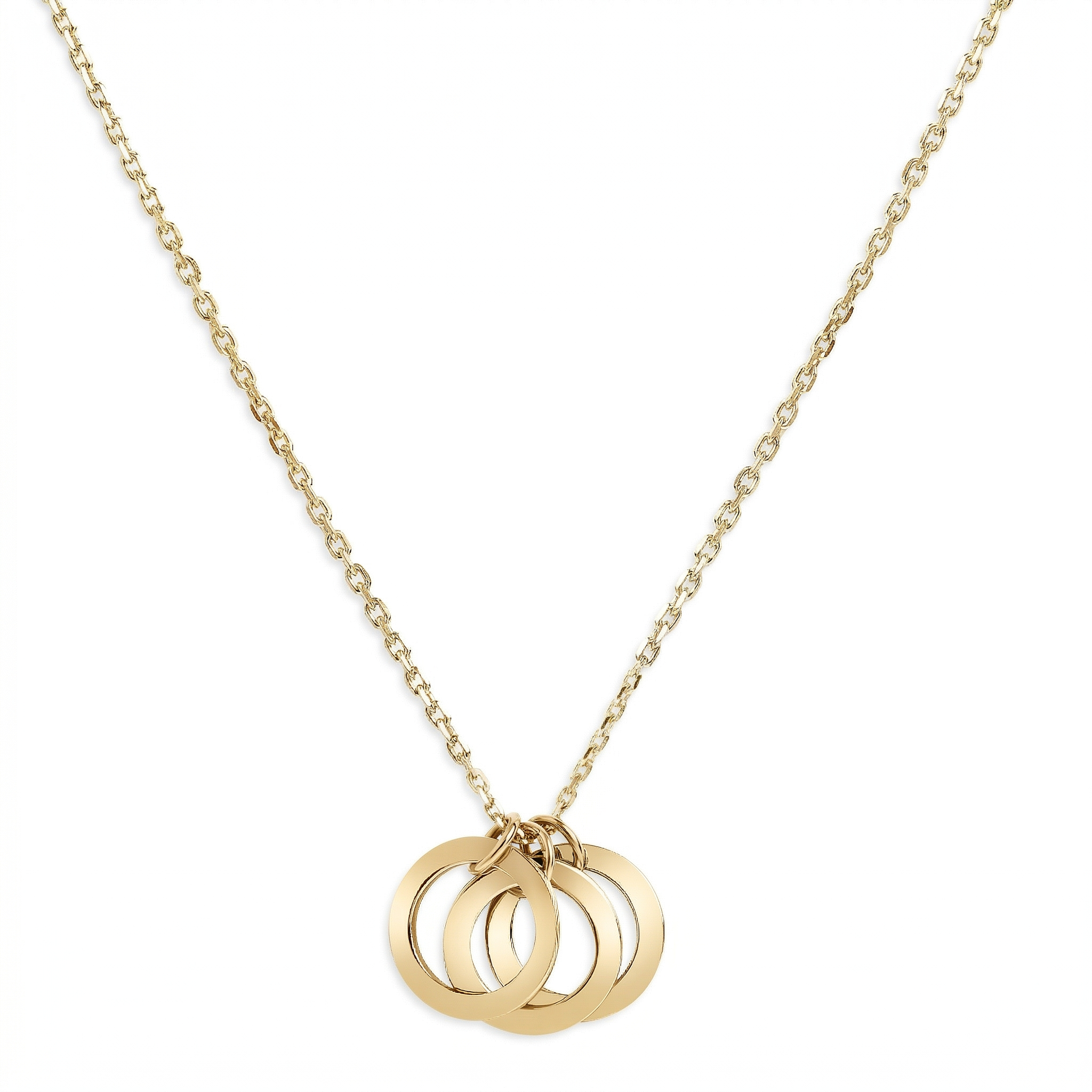 Mysha Personalized Triple Ring Of Love Pendant