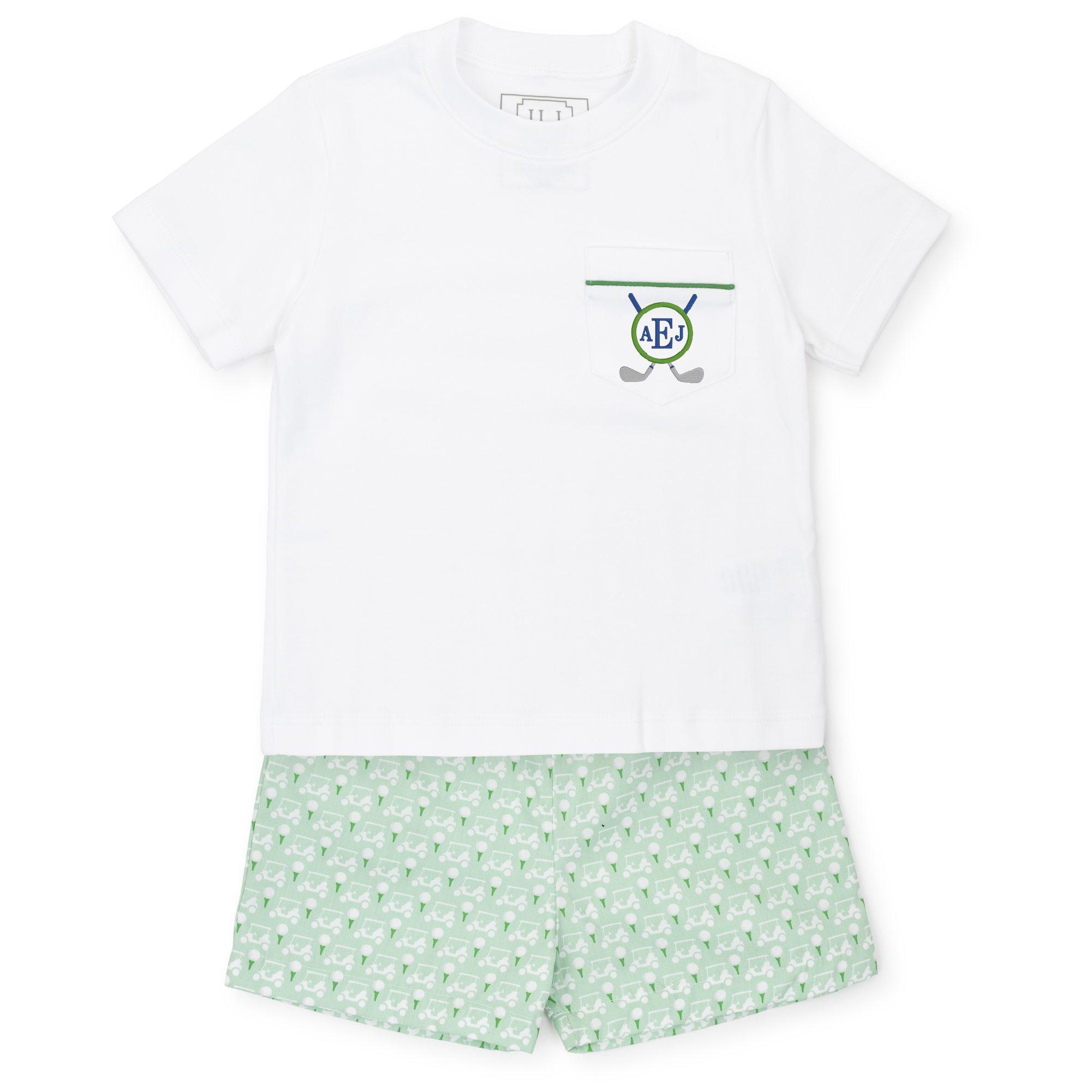 Hudson Boys' Pima Cotton Short Set - Golf Putting Green