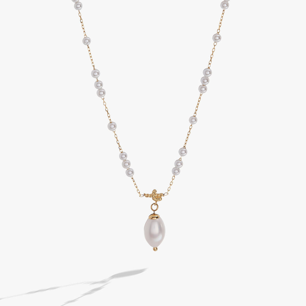 Mother Of Pearl Beaded Necklace
