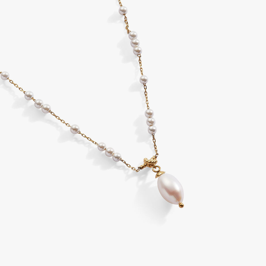 Mother Of Pearl Beaded Necklace