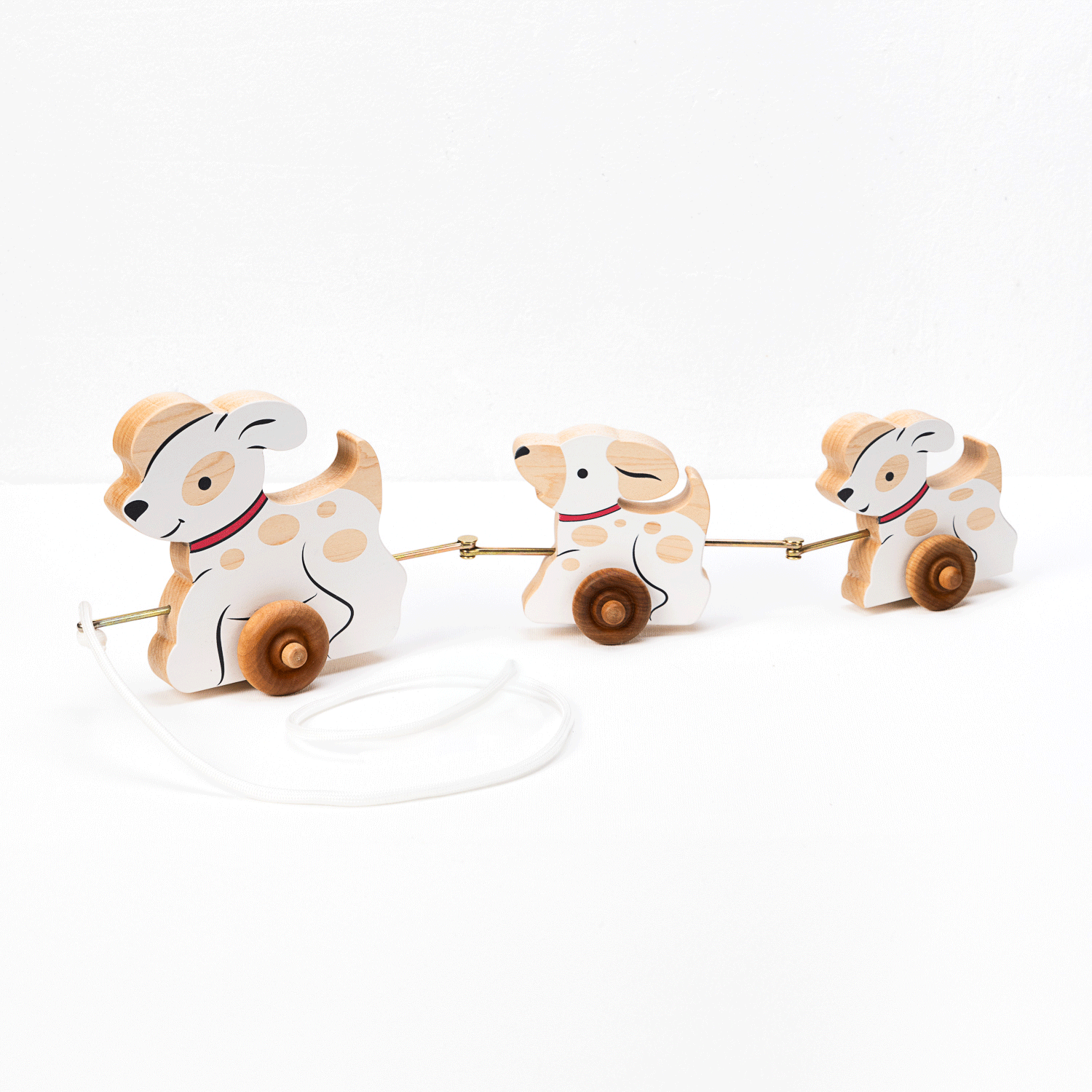 Pull Toy - The 3 Dogs | Maple Wood | Made In The Usa 🇺🇸