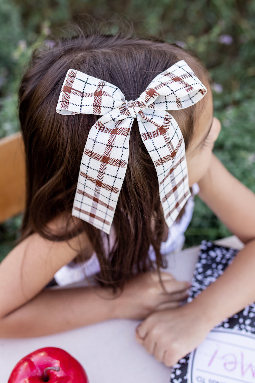 Schoolgirl Plaid | Statement Ribbon Bow