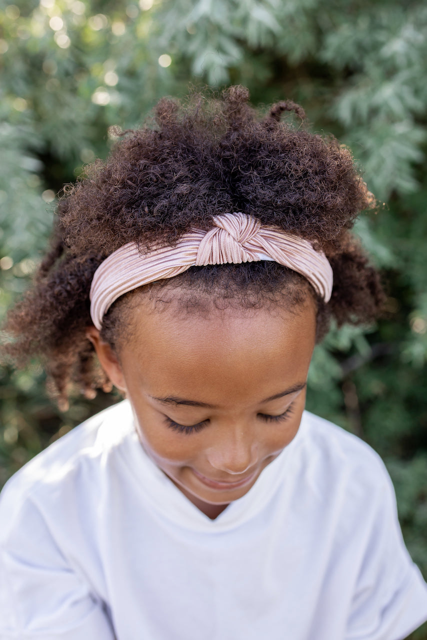 Mauve Plisse | Knotted Headband