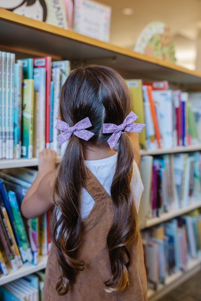 Violet | Pigtail Set - Hand-tied Bow