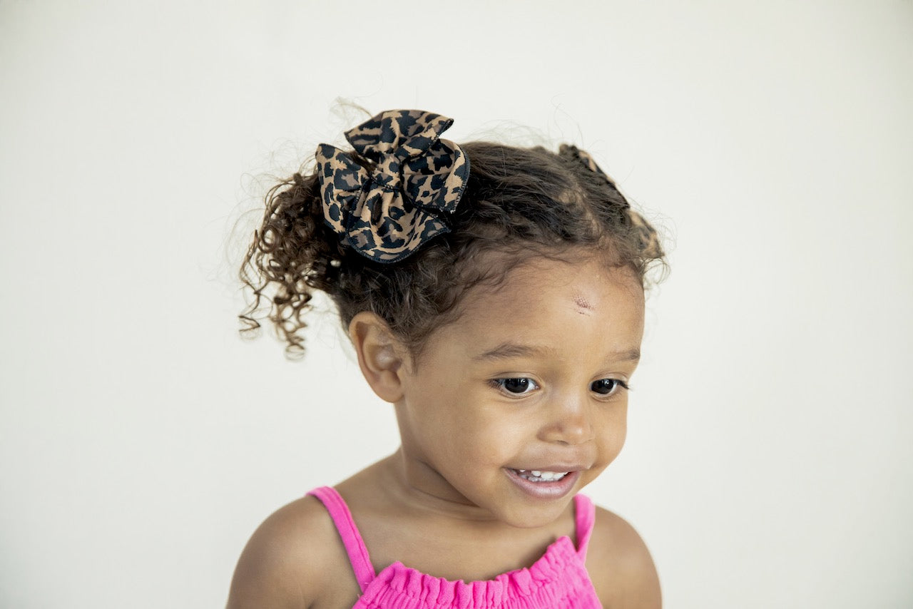 Leopard | Pigtail Set - Petite Party Bow