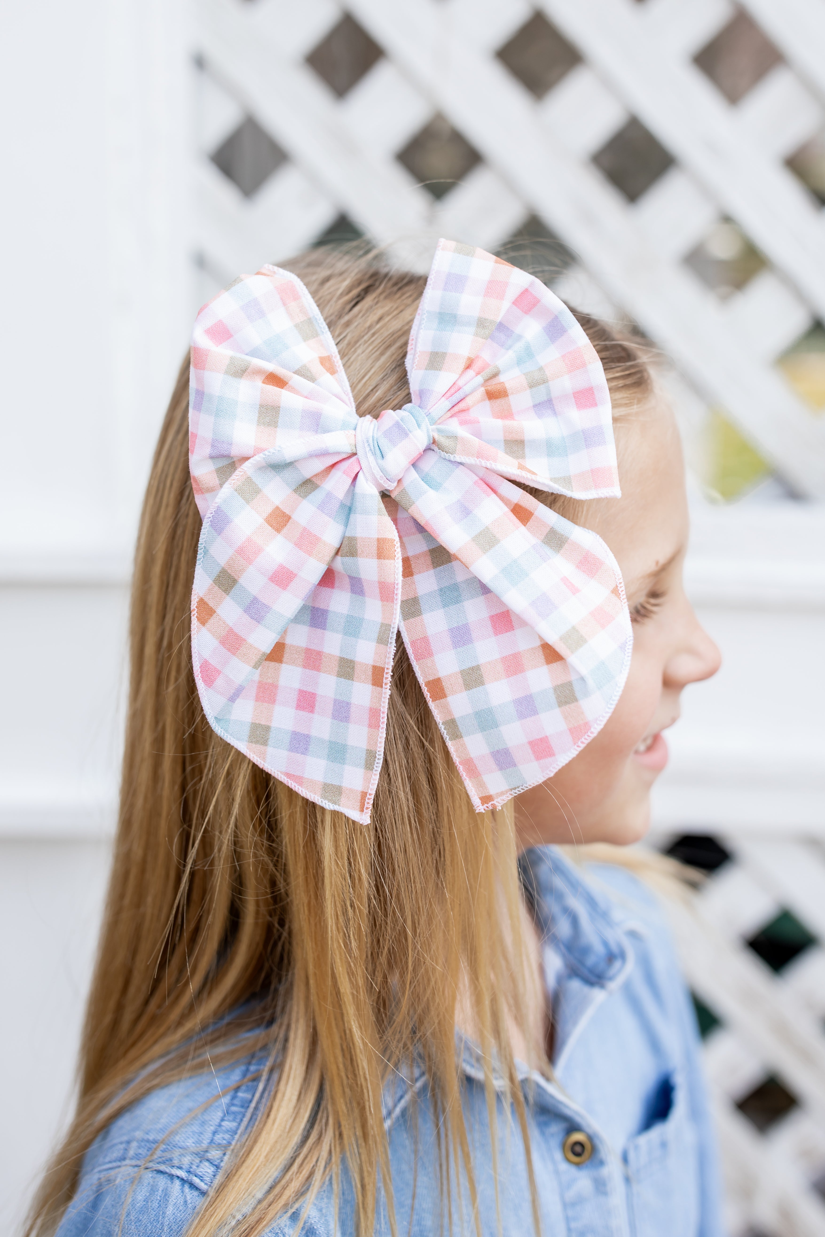 Easter Gingham | Party Bow