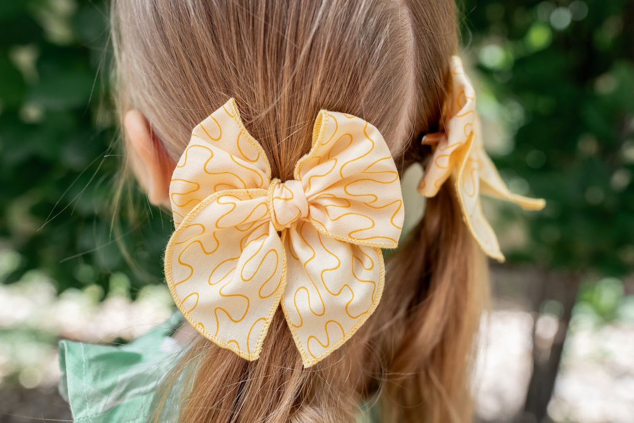 Lemonade | Pigtail Set - Petite Party Bow