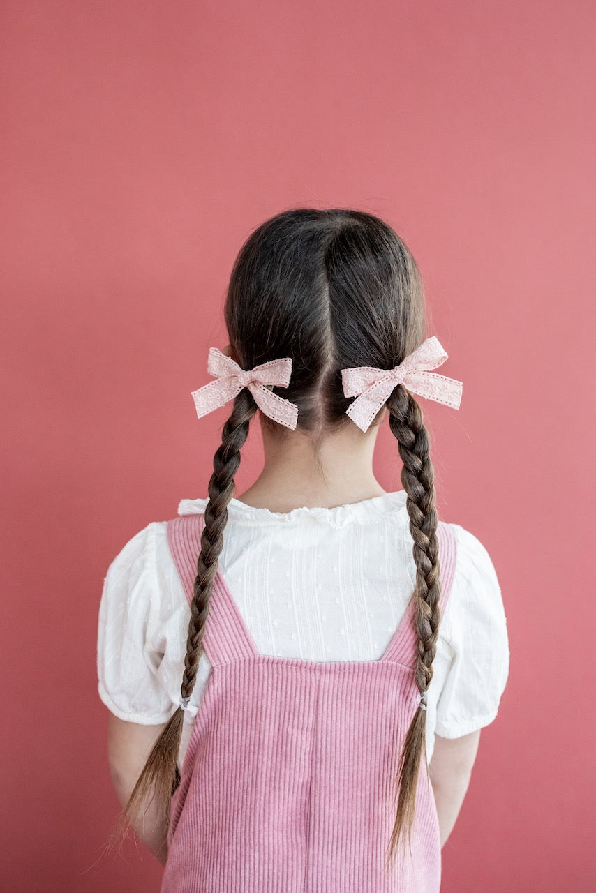 Lace | Pigtail Set - Ribbon Bow