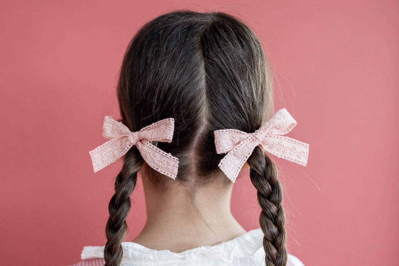 Lace | Pigtail Set - Ribbon Bow