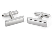 Rectangle Edged Sterling Silver Cufflinks By Krysaliis