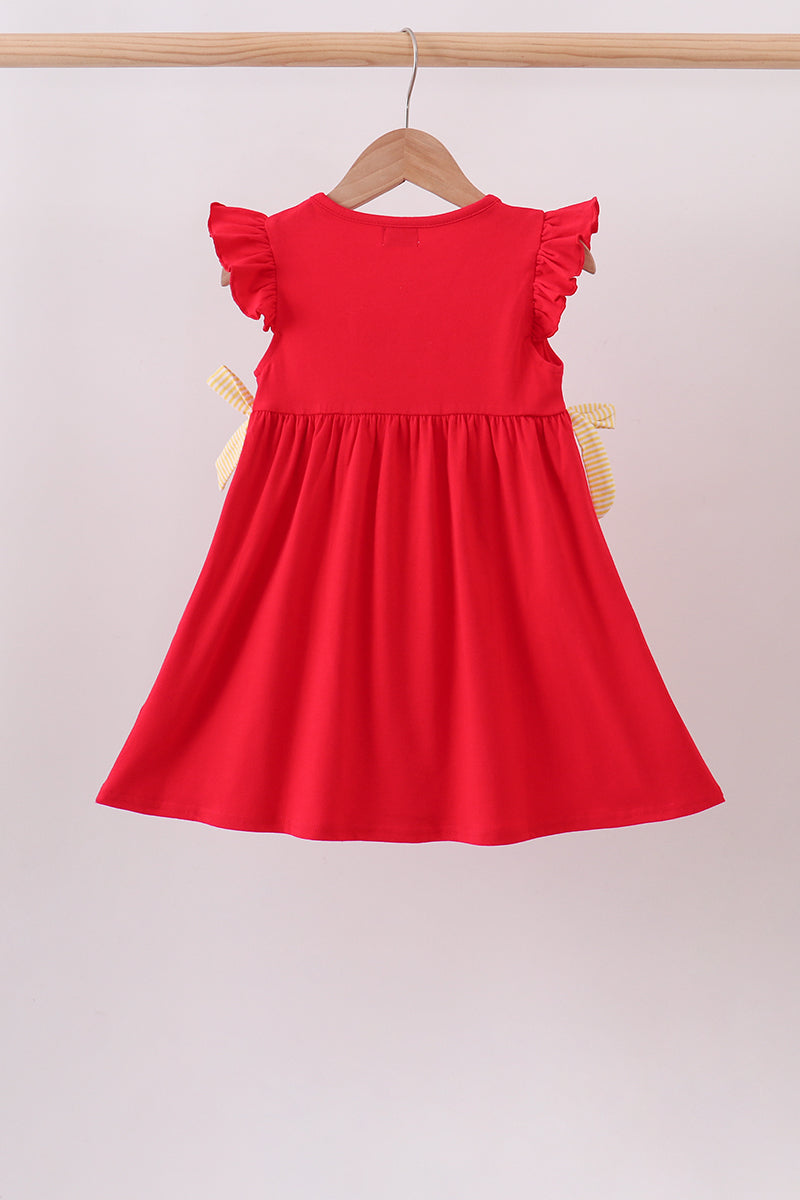 Red School Bus Bow Dress