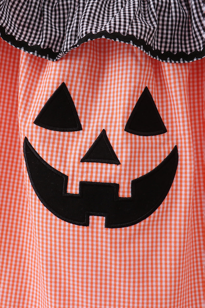 Orange Jack-o-lantern Bloomer Set