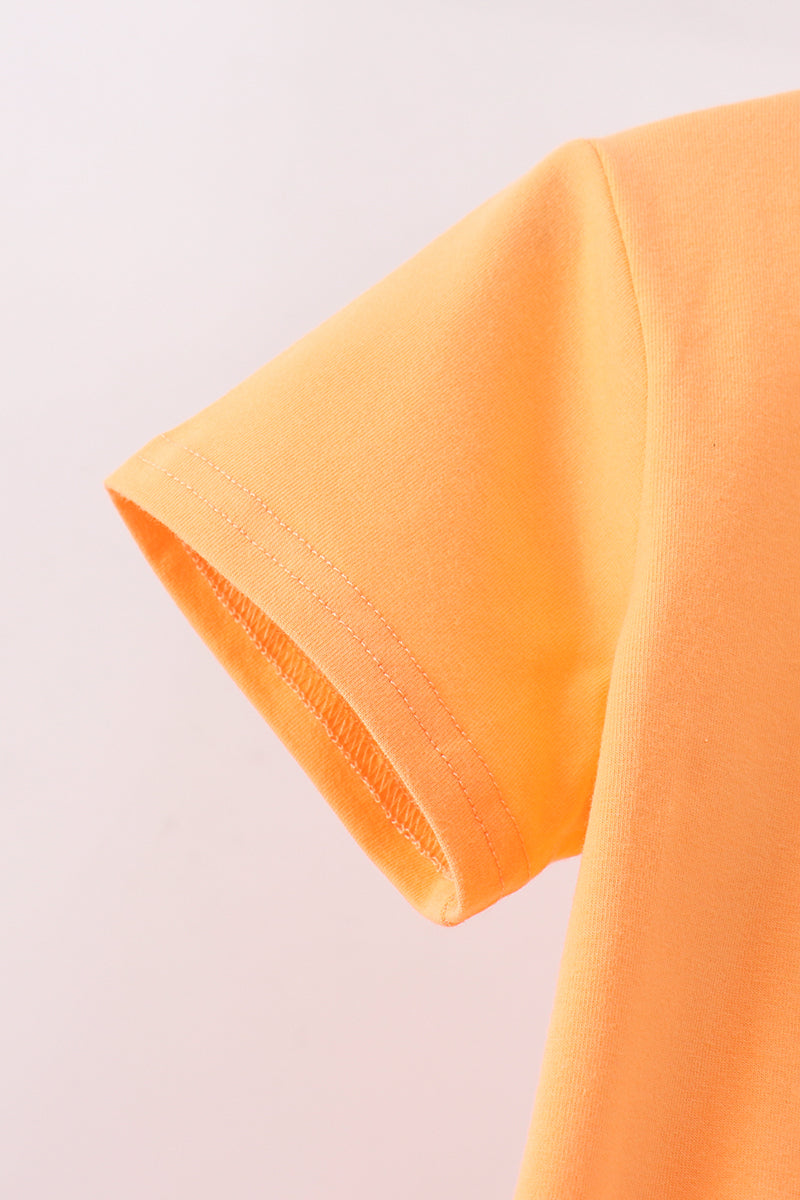 Orange Jack-o-lantern Shorts Set