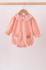 Pumpkin Jacquard Embroidery Pocket Bubble