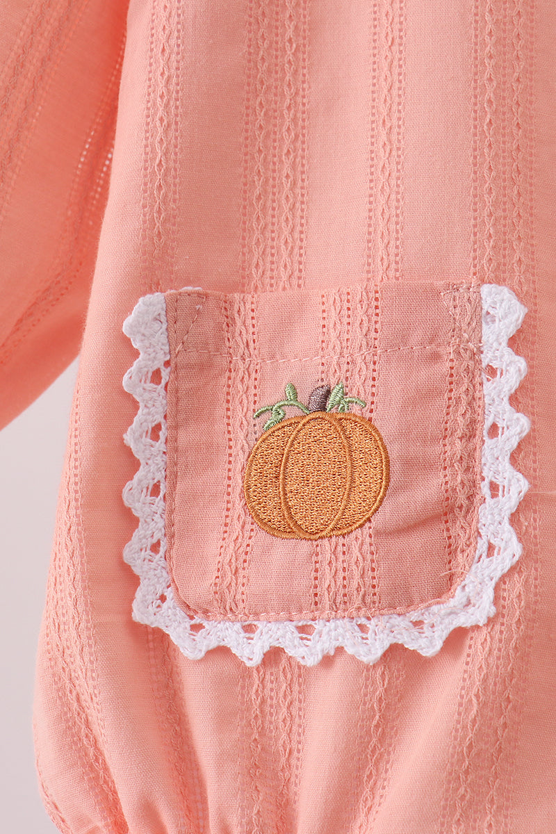 Pumpkin Jacquard Embroidery Pocket Bubble